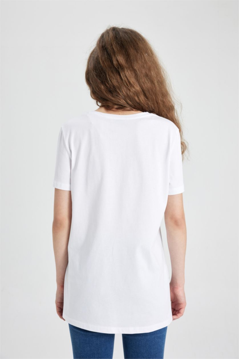 WOMAN White Regular Fit Short Sleeve Maternity T-Shirt