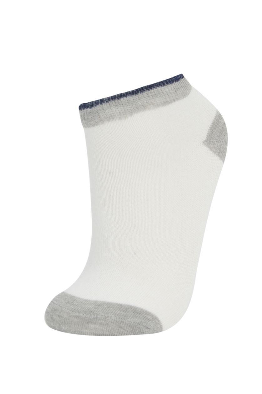 Erkek Çocuk - Genç Erkek Karma 5'li Pamuklu Çizgili Patik Çorap Erkek Çocuk