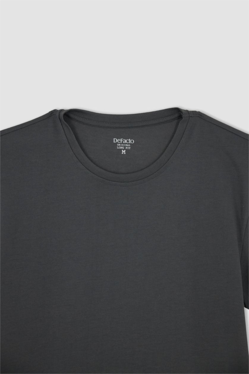 MAN Dark Anthracite Long Muscle Fit Short Sleeve T-Shirt