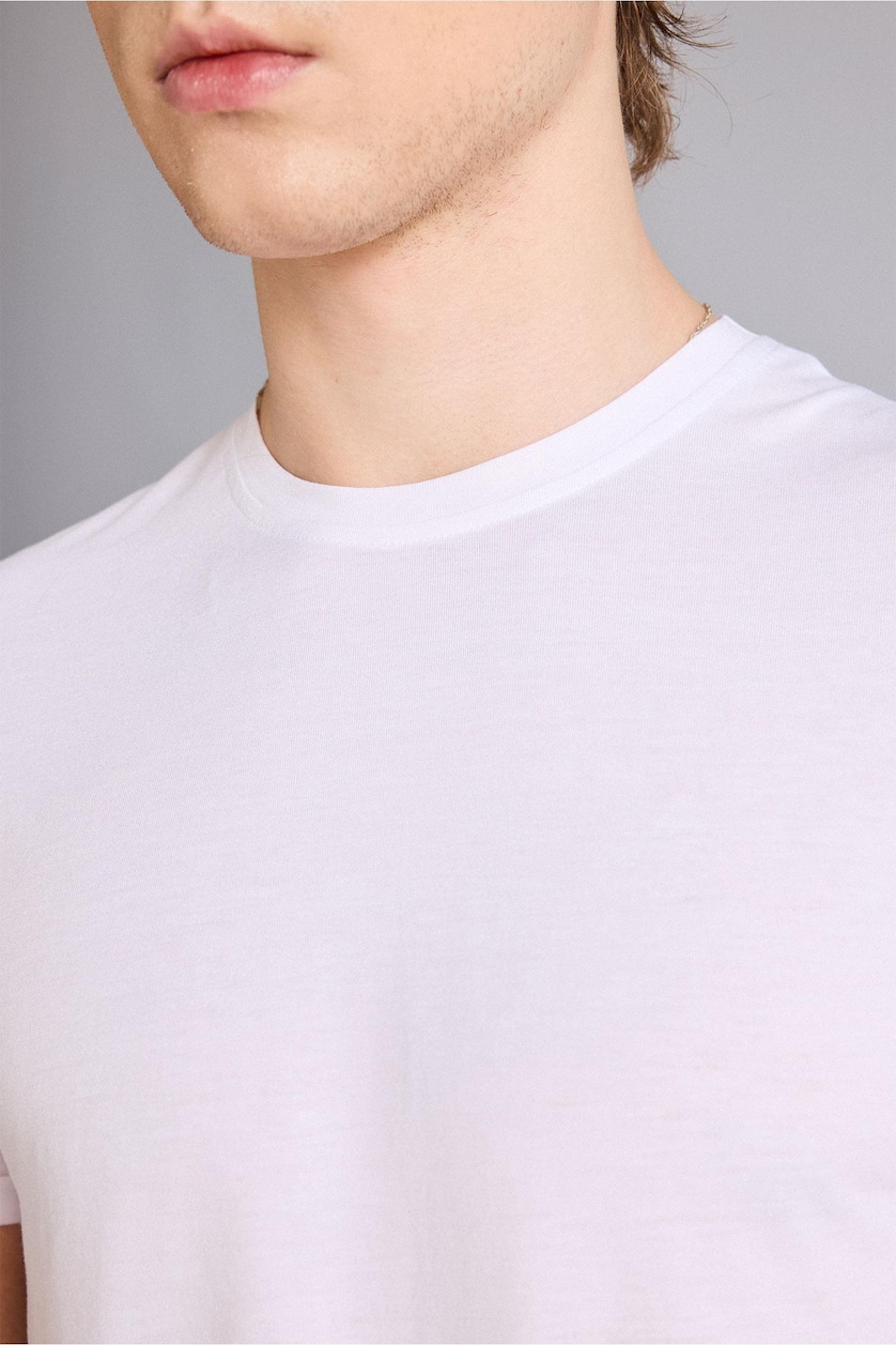 HOMME Blanc T-shirt long basique
