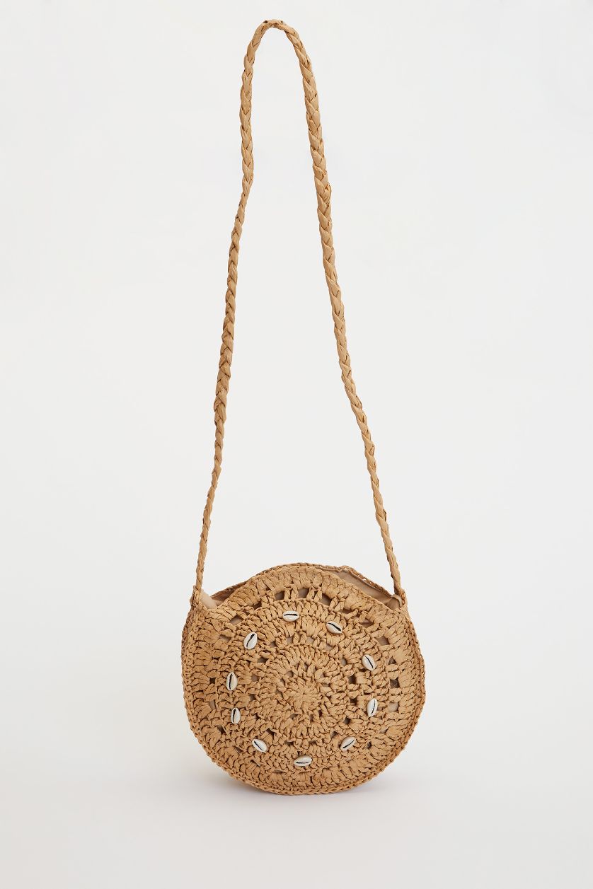 FEMME Beige Sac de paille