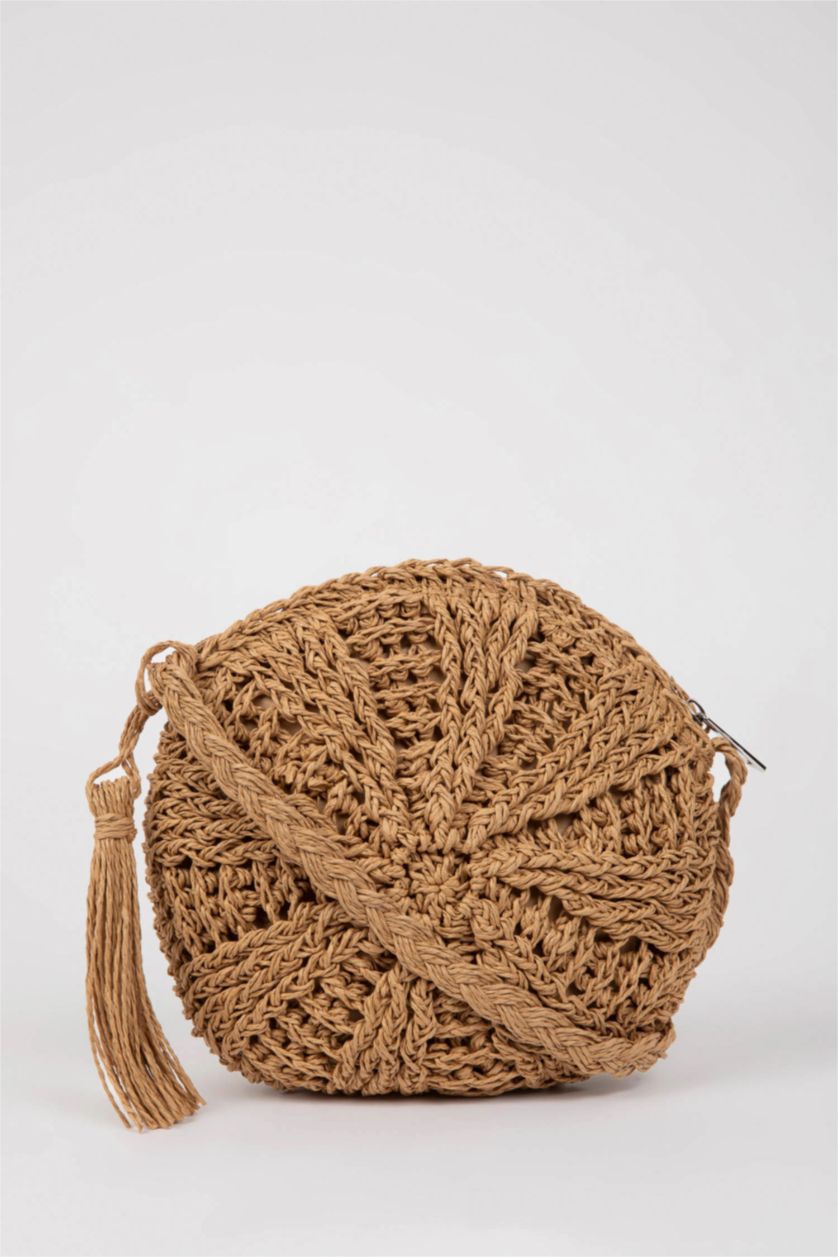 Woman Sand Women Straw Crossbody Bag