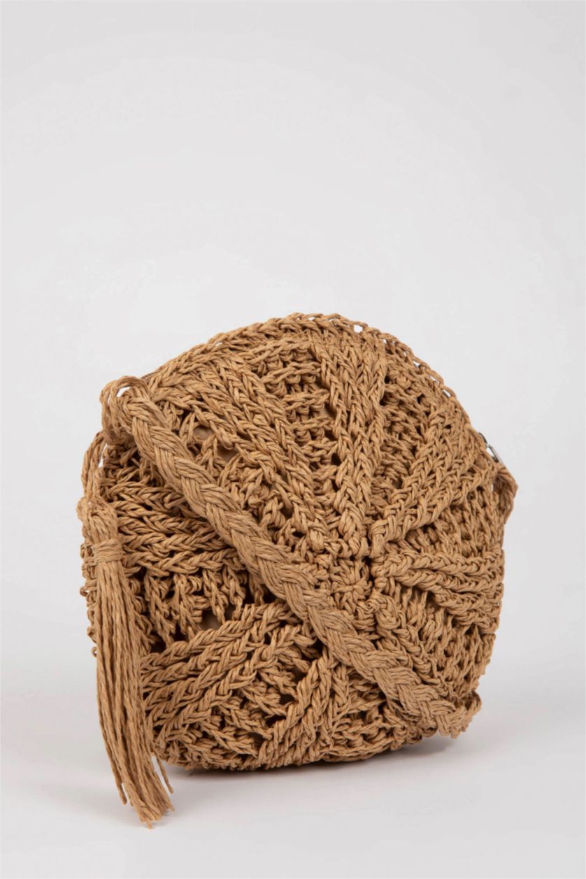 Woman Sand Women Straw Crossbody Bag