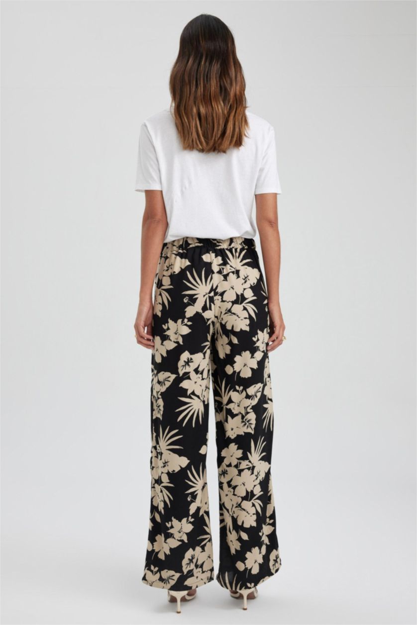 WOMAN Black High Waist Palazzo Trousers