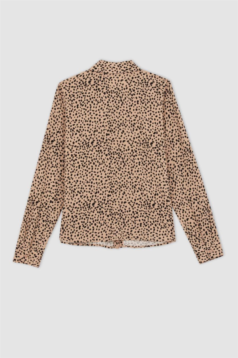 Woman Beige Regular Fit Long Sleeve Shirt