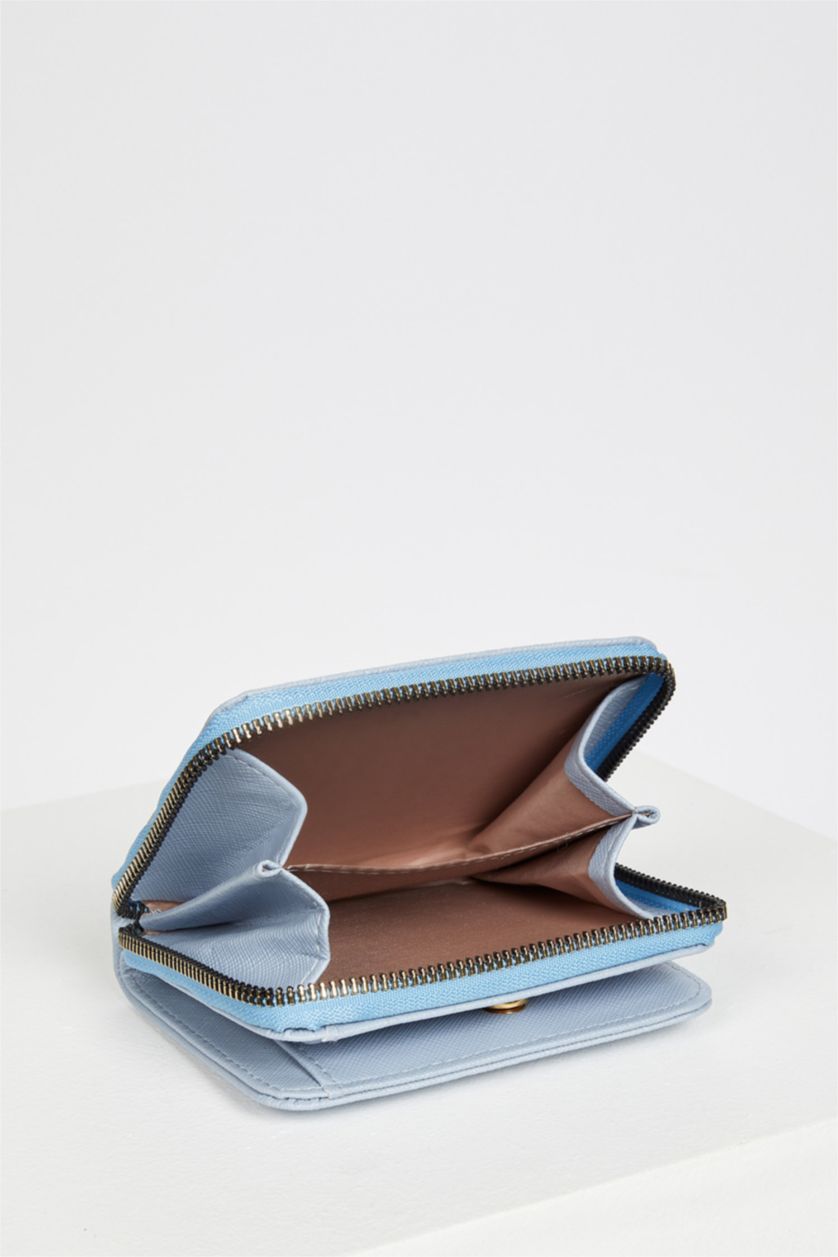 Kadın Açık Mavi Kadın Suni Deri Cüzdan