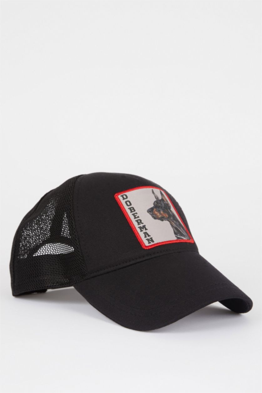 HOMME Noir Casquette de baseball brodée pour homme