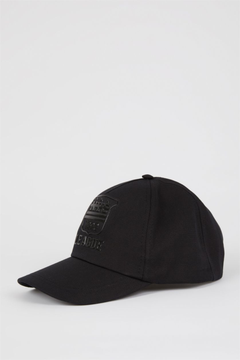 MAN Black Printed Baseball Cap