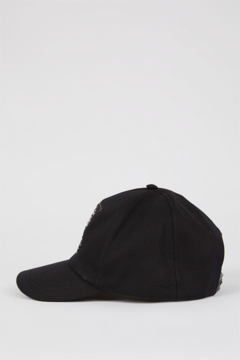 MAN Black Printed Baseball Cap