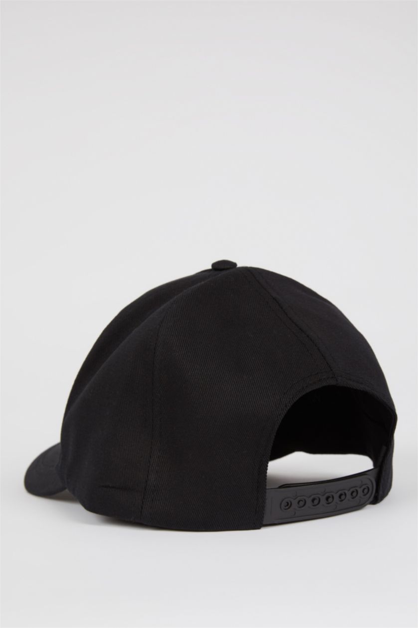 MAN Black Printed Baseball Cap