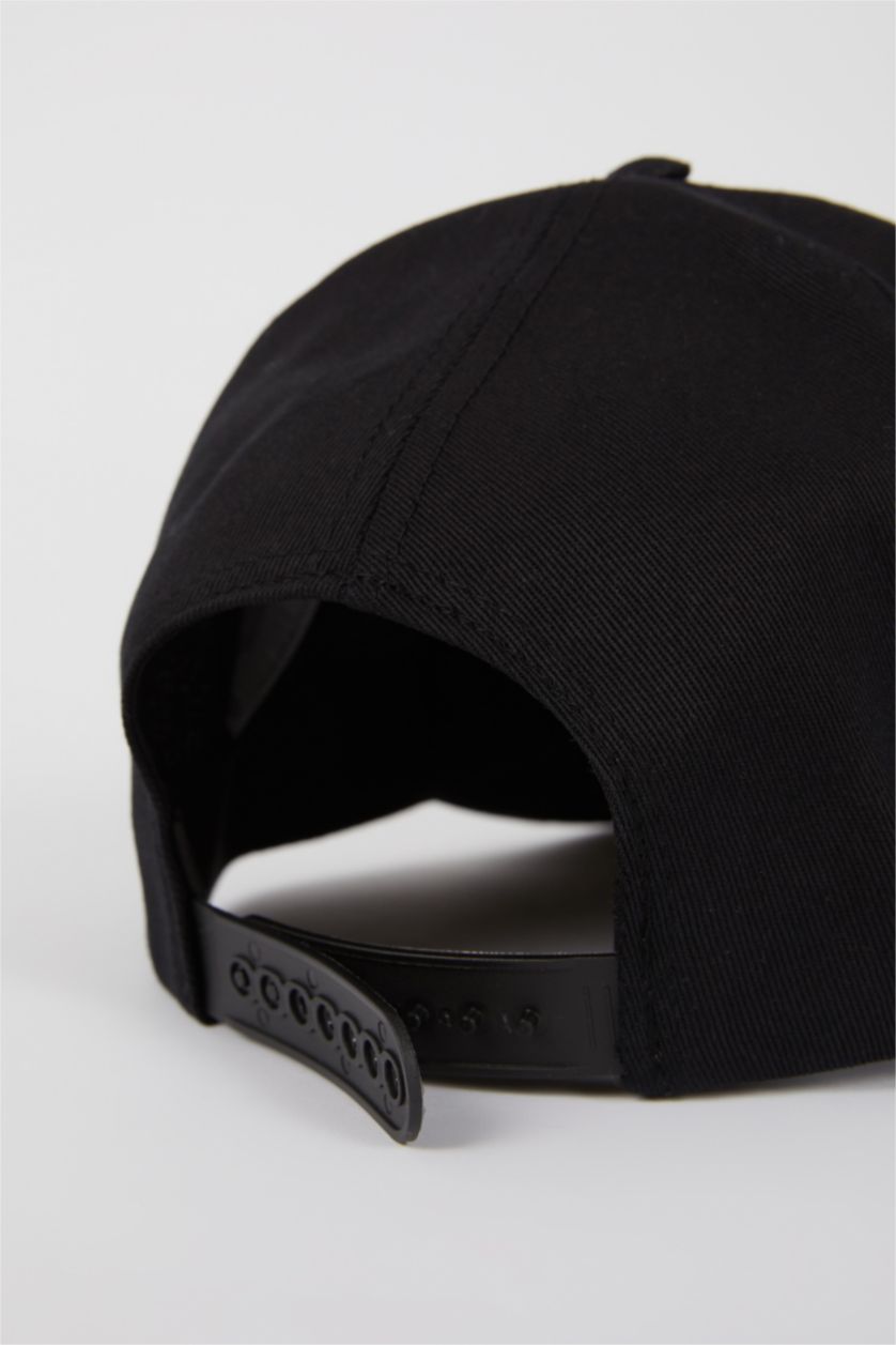 MAN Black Printed Baseball Cap