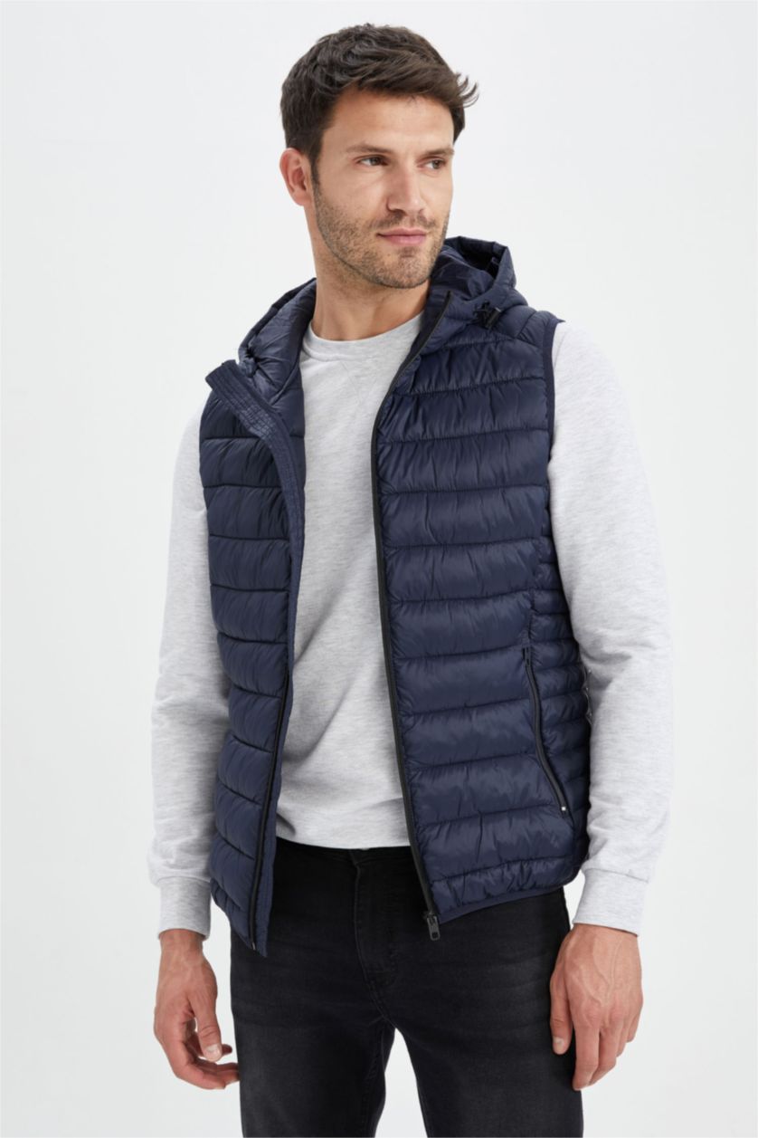 رجال كحلي Slim Fit Hooded