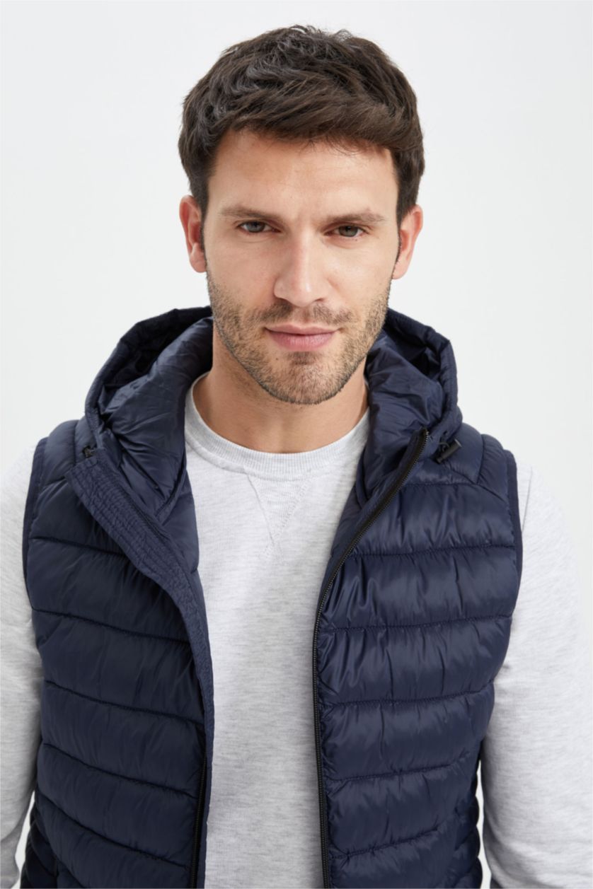 رجال كحلي Slim Fit Hooded