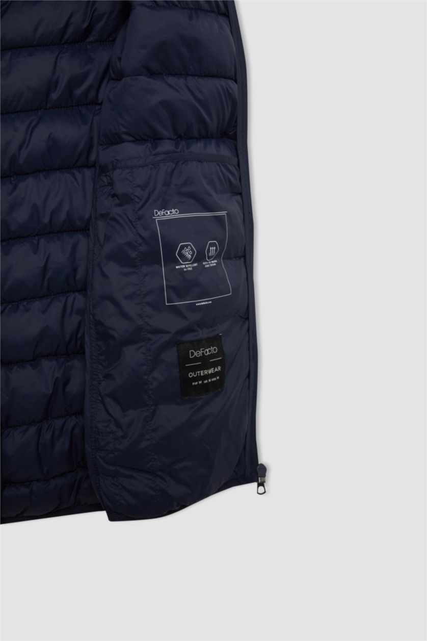 رجال كحلي فيست خفيف وتر بروف بياقة واقفة