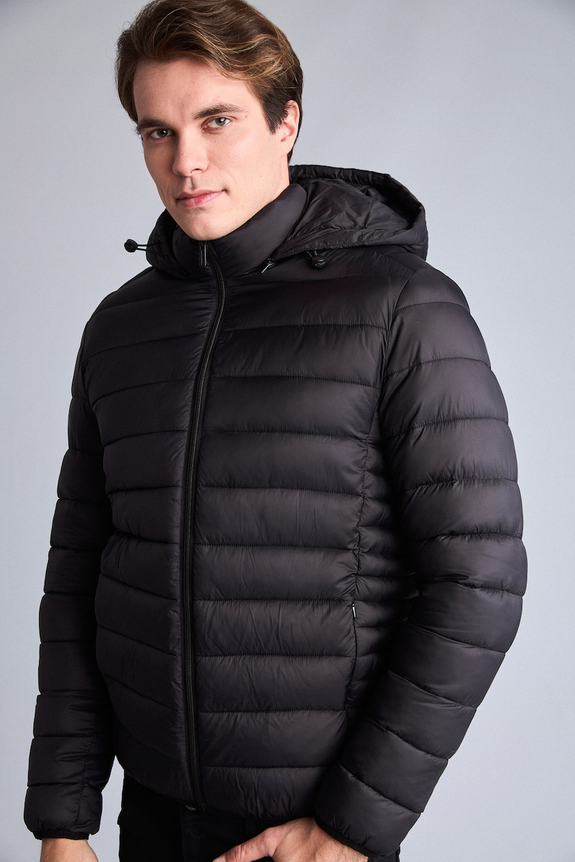 Men Black Puffer Jacket