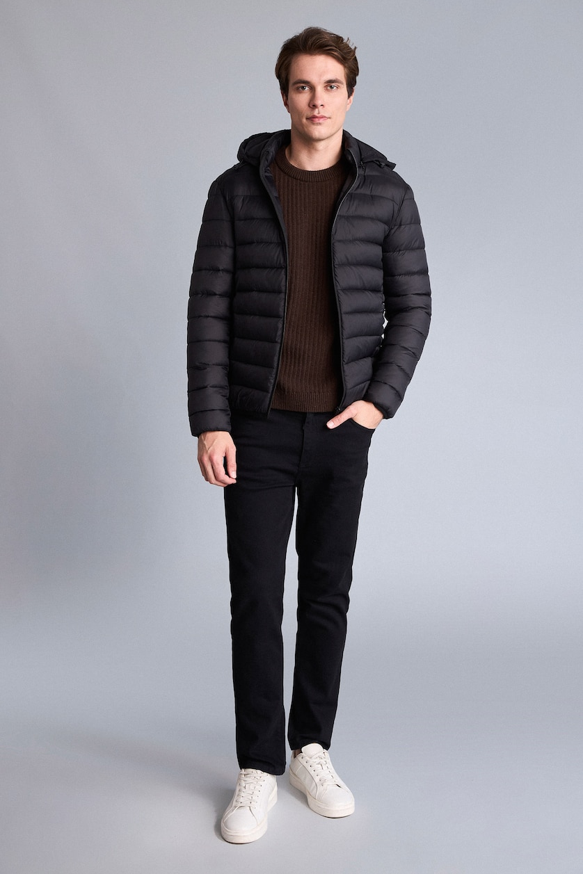 Men Black Puffer Jacket