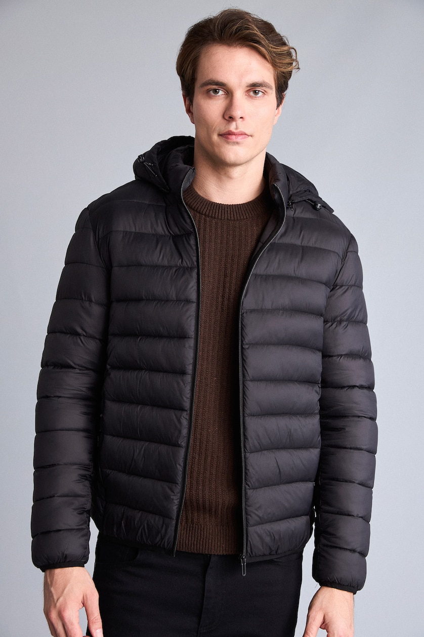 Men Black Puffer Jacket
