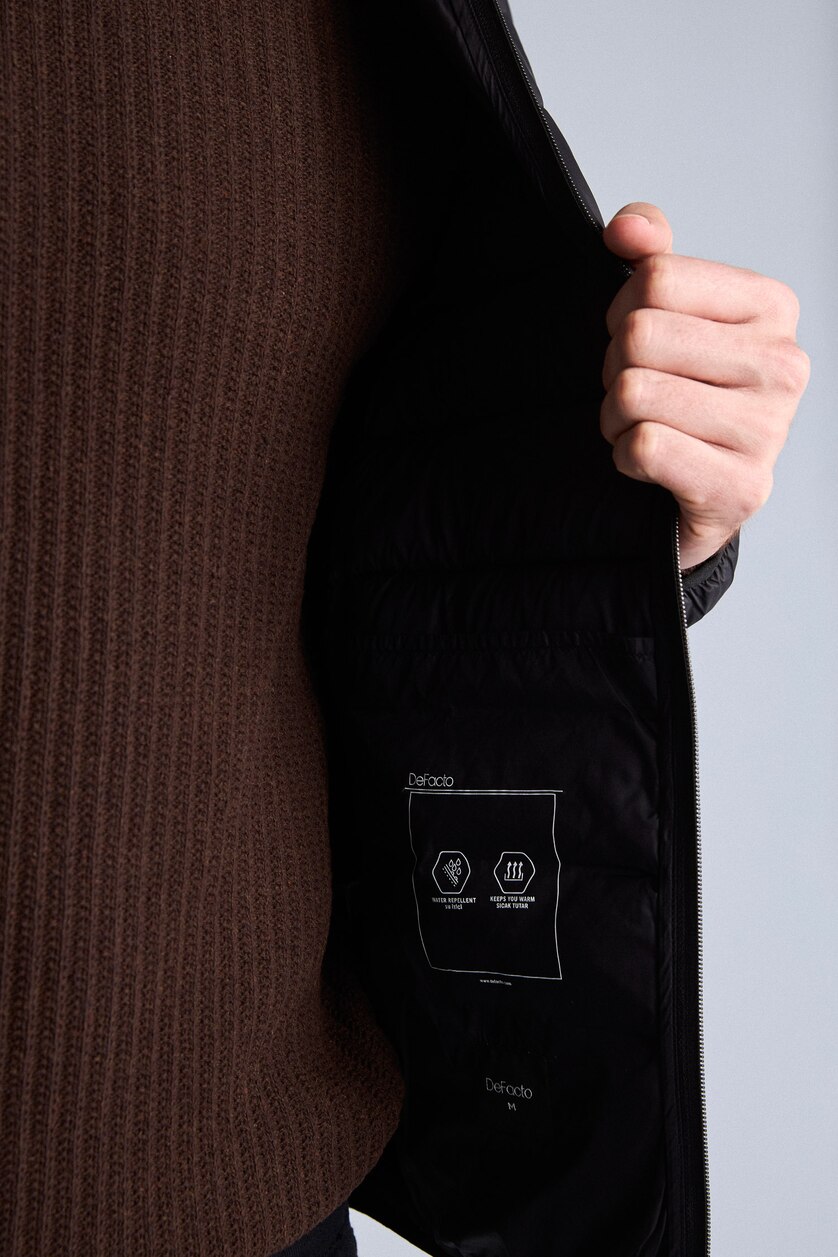 Men Black Puffer Jacket