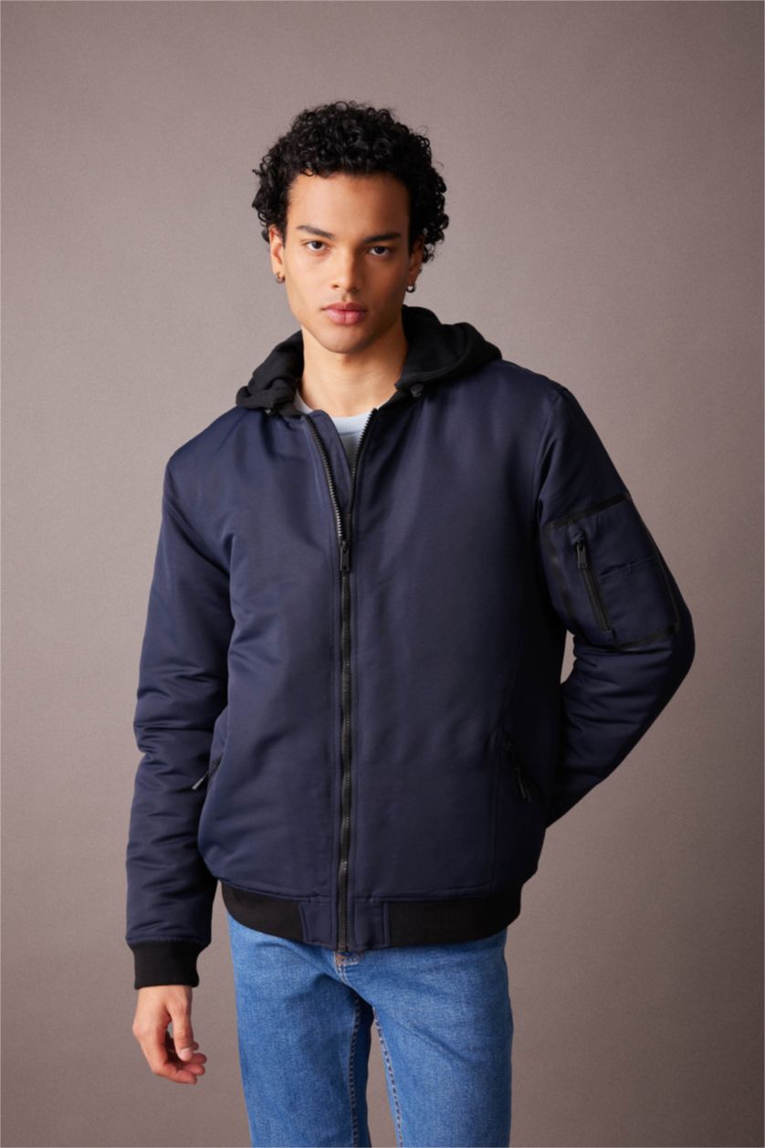 HOMME Marin Water Repellent Zipper Puffer Jacket