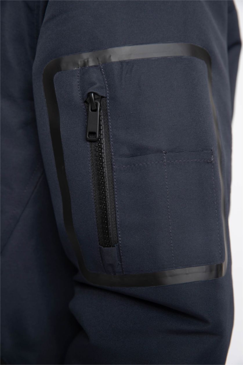 HOMME Marin Water Repellent Zipper Puffer Jacket