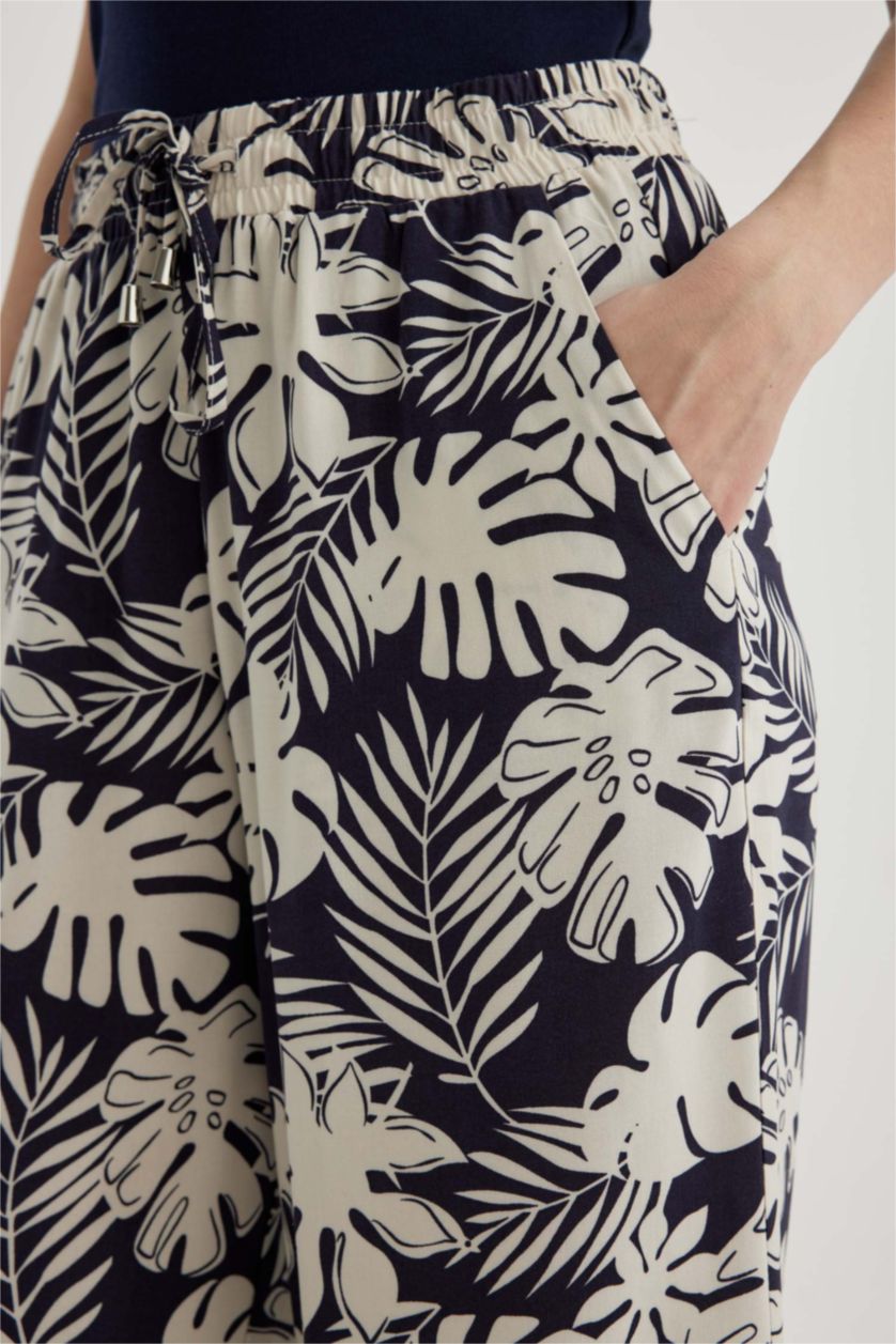 حريمي كحلي كابري كروب فيت فيسكوز بخصر عالي