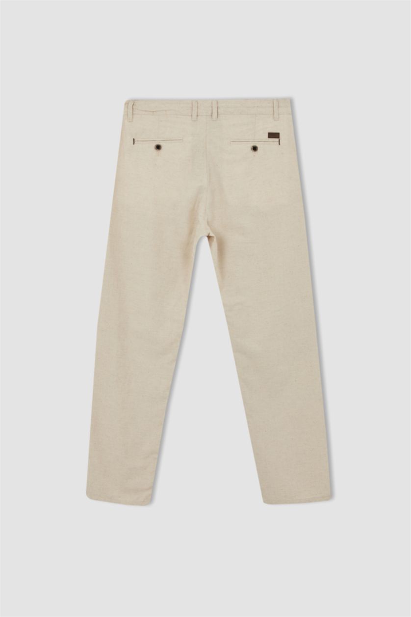 MAN Light Beige Relax Fit Trousers