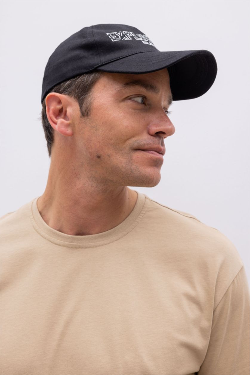 رجال أسود قبعة كاب رجالي مطرز