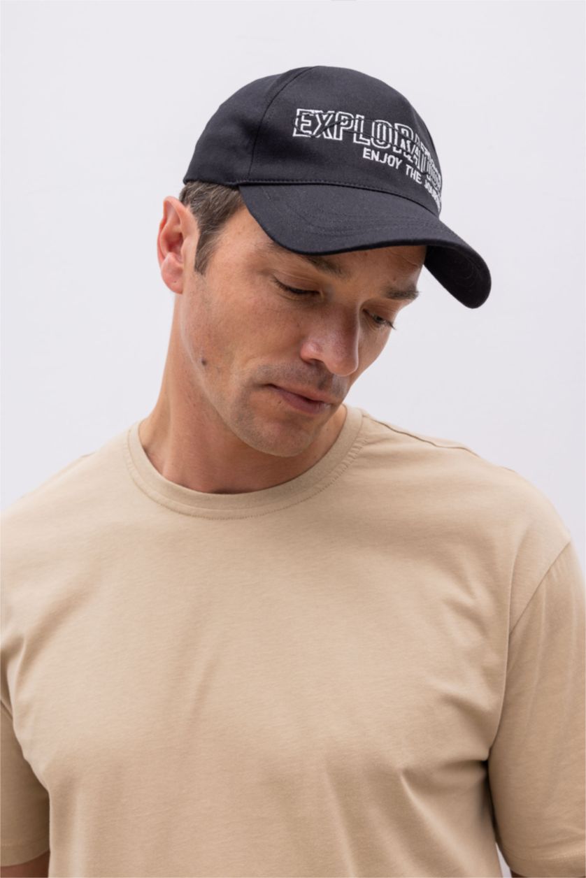 رجال أسود قبعة كاب رجالي مطرز