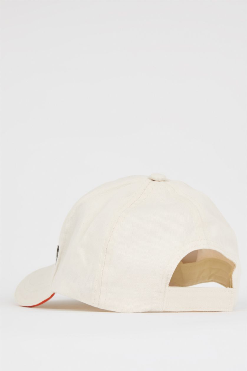 Erkek Çocuk - Genç Erkek Beyaz Pamuklu Beyzbol Basketbol Şapkası Erkek Çocuk