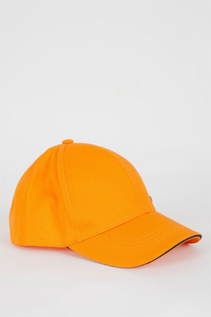 BOYS & TEENS Orange Printed Baseball Cap