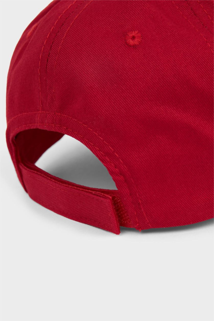 Erkek Çocuk - Genç Erkek Kırmızı Erkek Çocuk Pamuklu Cap Şapka
