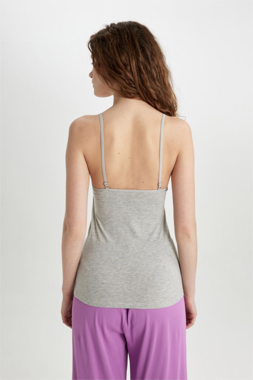 FEMME Gris Débardeur Coton Coupe Régulière Fall In Love