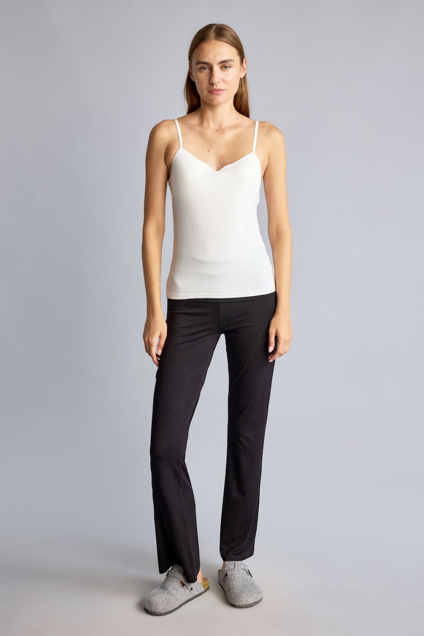 WOMAN White Regular Fit Cotton Tank Top
