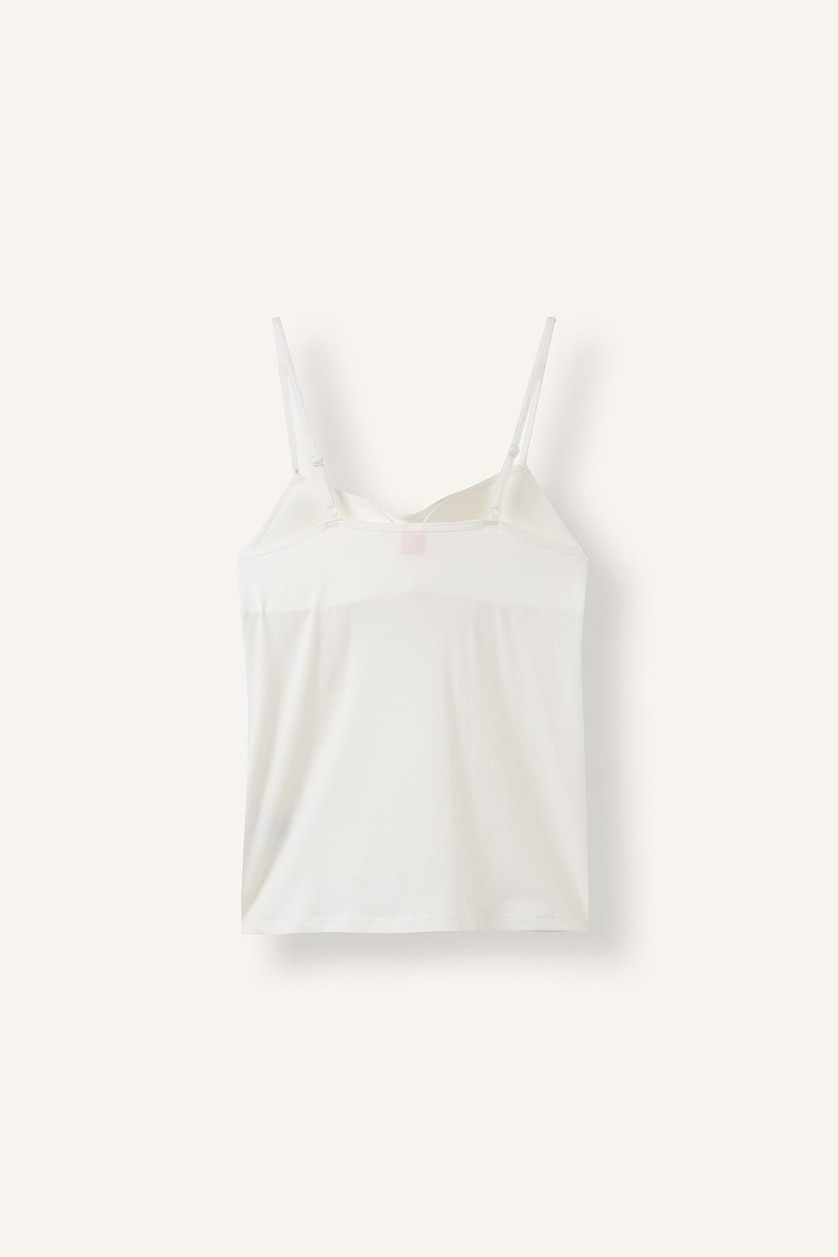 WOMAN White Regular Fit Cotton Tank Top