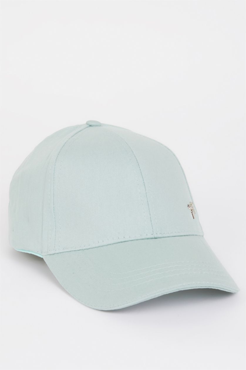 Kadın Deniz Mavisi Kadın Pamuklu Cap Şapka