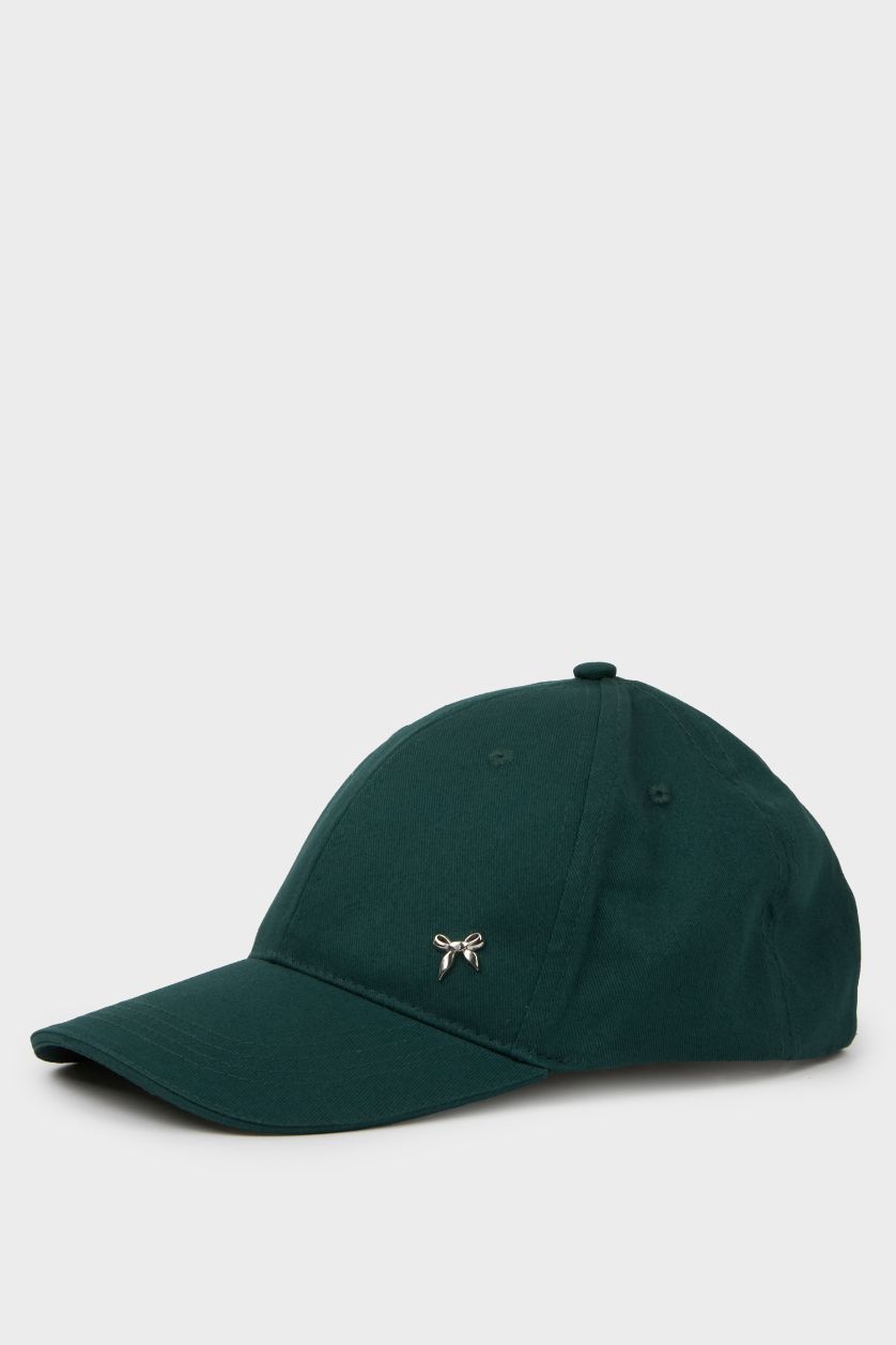 Kadın Yeşil Kadın Pamuklu Cap Şapka