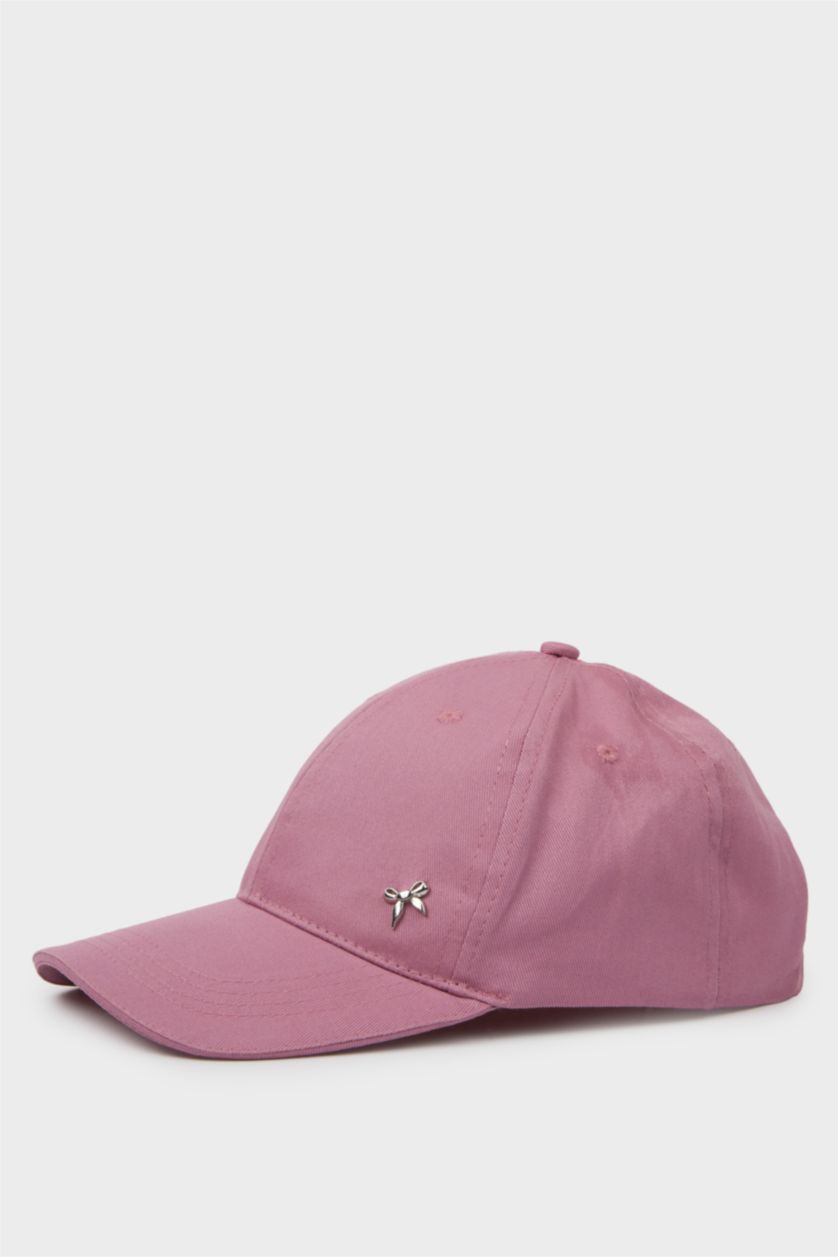 Kadın Koyu Pembe Kadın Pamuklu Cap Şapka