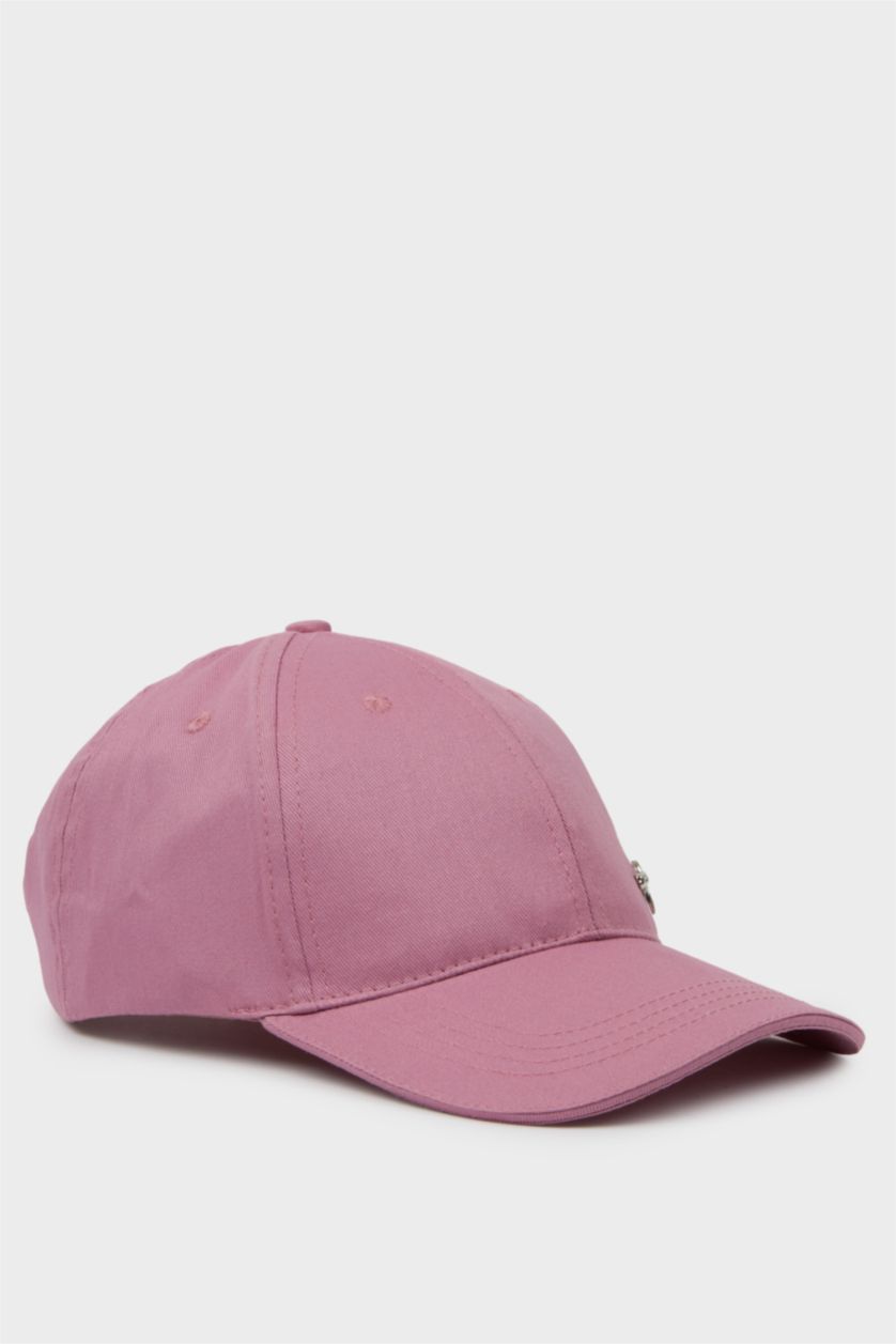 Kadın Koyu Pembe Kadın Pamuklu Cap Şapka