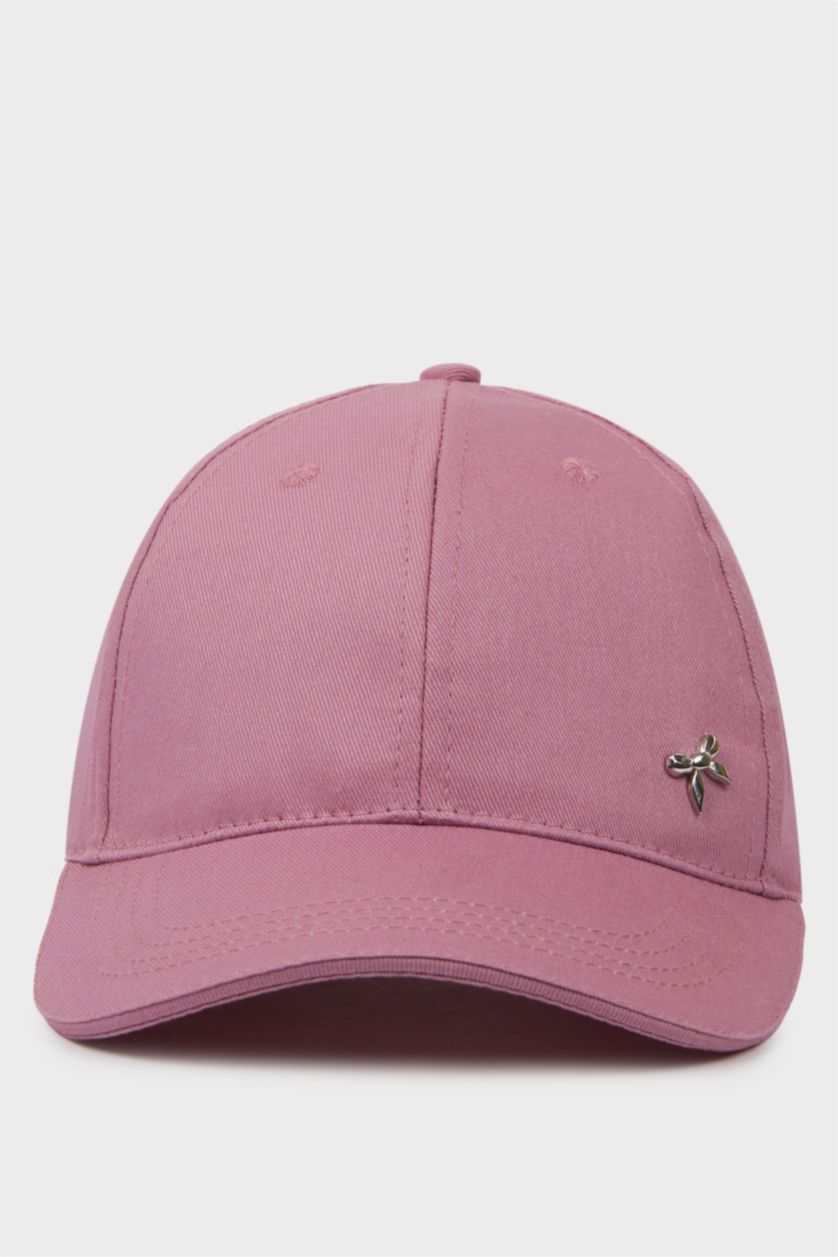 Kadın Koyu Pembe Kadın Pamuklu Cap Şapka