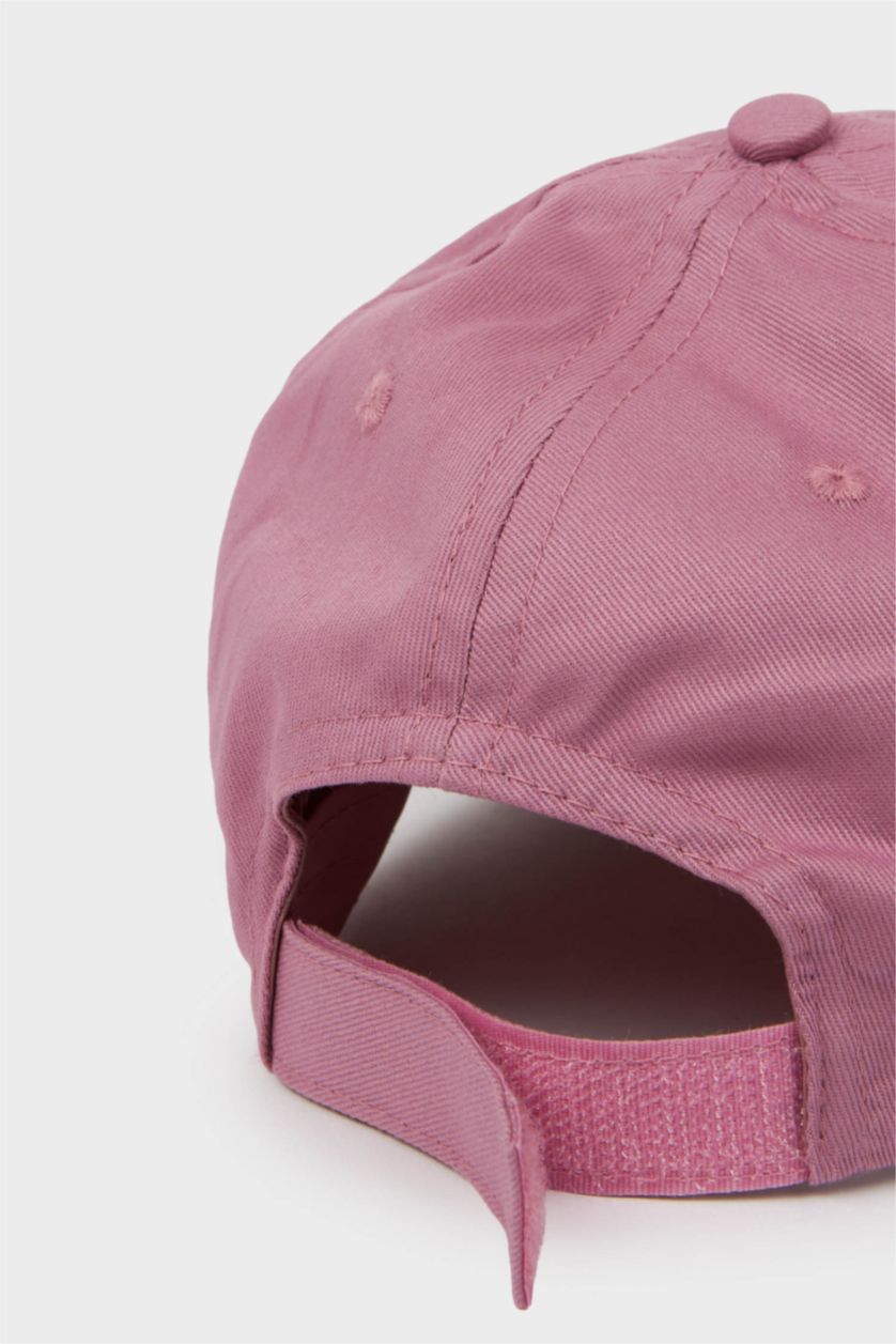 Kadın Koyu Pembe Kadın Pamuklu Cap Şapka