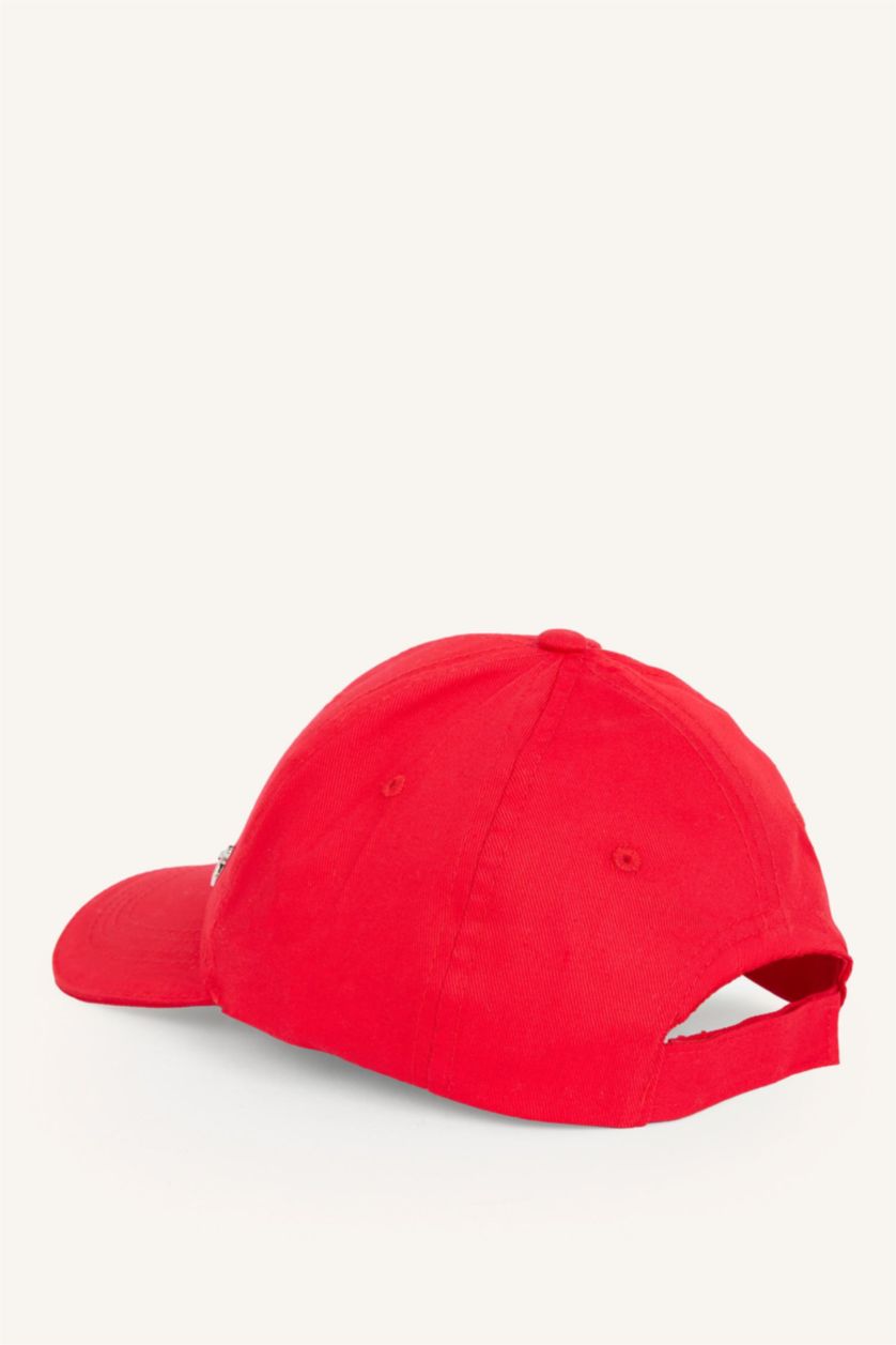 Kadın Kırmızı Kadın Pamuklu Cap Şapka