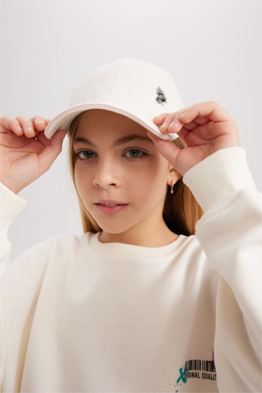FILLES Beige Bonnet Coton pour Fille