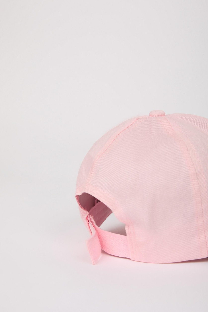 Kız Çocuk - Genç Kız Pembe Pamuklu Cap Şapka Kız Çocuk