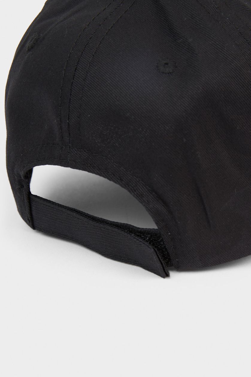 بناتي أسود قبعة كاب قطن بناتي