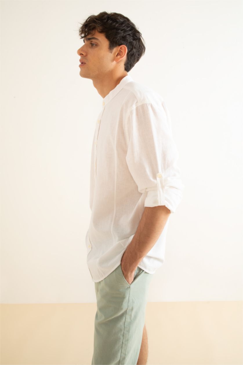 MAN White Modern Fit Long Sleeve Shirt