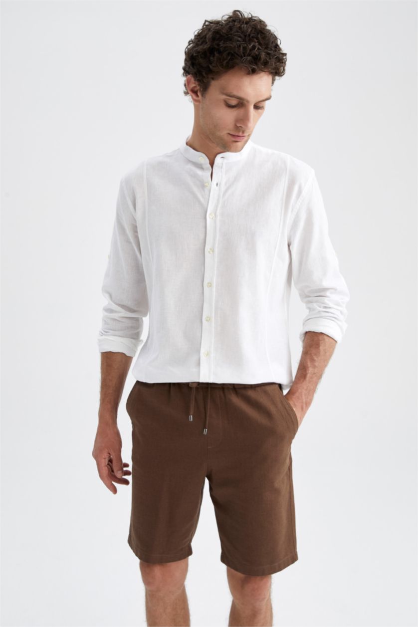 MAN White Modern Fit Long Sleeve Shirt