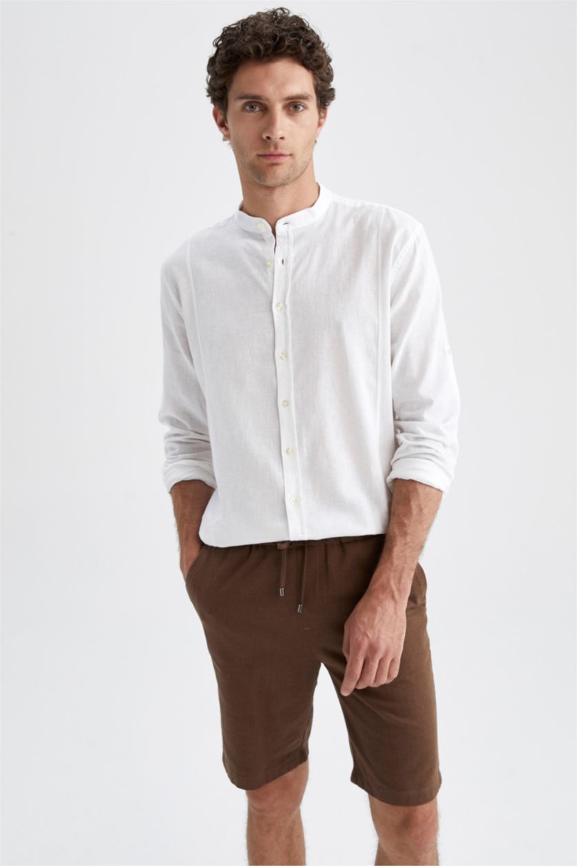 MAN White Modern Fit Long Sleeve Shirt