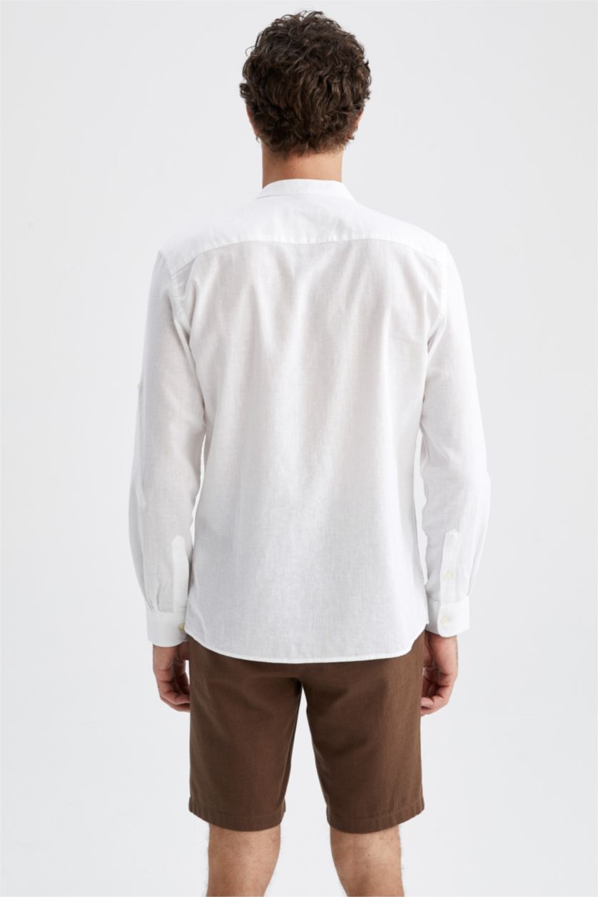 MAN White Modern Fit Long Sleeve Shirt