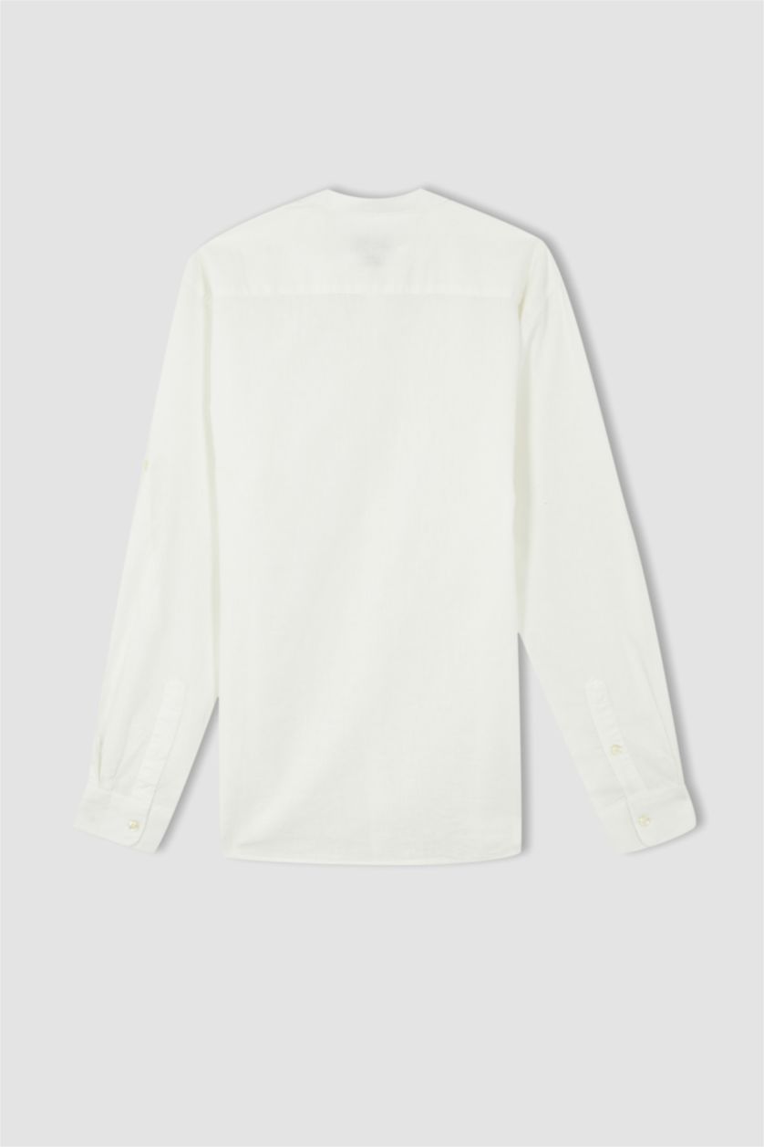 MAN White Modern Fit Long Sleeve Shirt