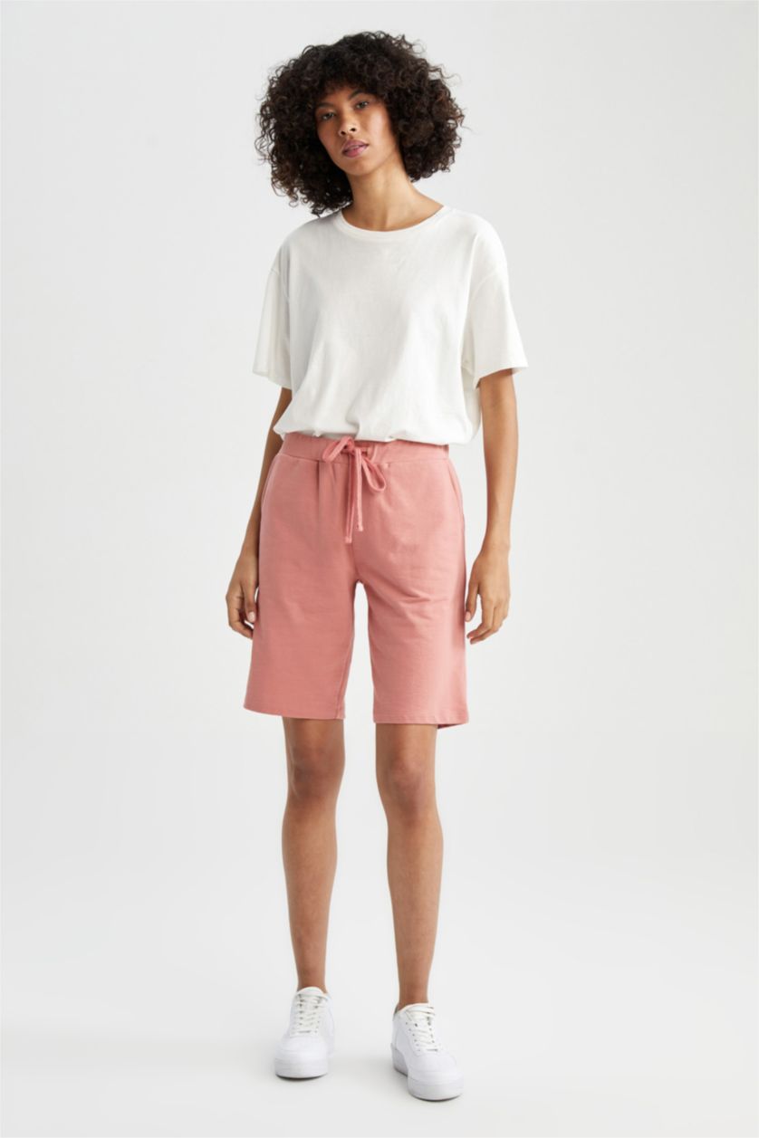 WOMAN Rose Regular Fit Cotton Bermuda